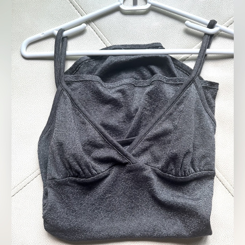 Michael Stars long cami top shirred sides one size fits most